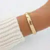 Women's elastic bracelet love five-pointed star zircon two-color waterproof bracelet jewelry