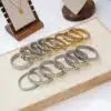 Women's elastic bracelet love five-pointed star zircon two-color waterproof bracelet jewelry