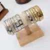 Women's elastic bracelet love five-pointed star zircon two-color waterproof bracelet jewelry